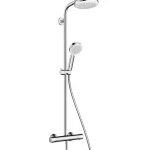 Hansgrohe Crometta 160 1jet showerpipe zuhanyrendszer fehér/króm EcoSmart 9 l/perc 27265 400 (27265400)Hansgrohe Expressz szállítás