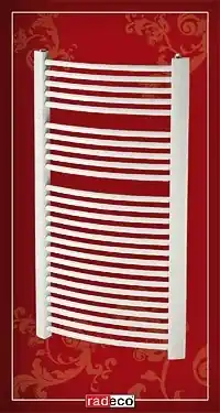 Radeco AT5-500/L íves típusú törölközőszárítós csőradiátor (870 W, fehér, 1250x576 mm)Radeco Alacsony ár