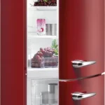 Gorenje alul fagyasztós kombinált hűtőszekrény, old timer A++, burgundi vörös RK60359ORGorenje Azonnali szállítás