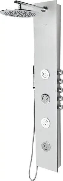 Sapho 5SIDE zuhanypanel keverős csapteleppel 4 masszázsfúvókával, alumínium (80211)Sapho Expressz szállítás