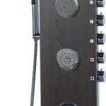 Akciós ár Sapho 5SIDE zuhanypanel keverős csapteleppel 4 masszázsfúvókával, wenge (80213)Sapho