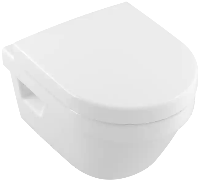 Azonnali szállítás Villeroy & Boch Architectura falra szerelhető compact wc ülőkével, perem nélküli DirectFlush, CeramicPlus kombipack 4687 HR R1 (4687HRR1)Villeroy & Boch