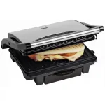 Szuper ajánlat Bestron Panini grillsütő, rozsdamentes acél, 1000 W-os ASW113SBestron