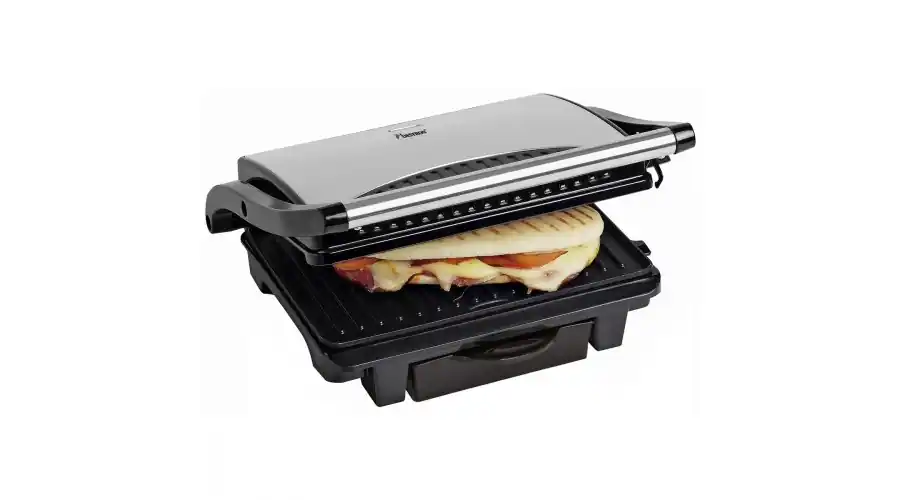 Szuper ajánlat Bestron Panini grillsütő, rozsdamentes acél, 1000 W-os ASW113SBestron
