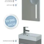 Tboss Modena 40 Lux komplett fürdőszobabútor, kézmosó szekrénnyel, tükörrel (sötét tölgy)Tboss Alacsony ár