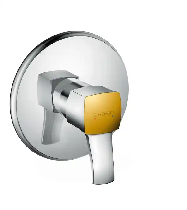 Hansgrohe Metropol Classic egykaros falsík alatti zuhanycsaptelep színkészlet króm/arany hatású 31365 090 (31365090)Hansgrohe Outlet