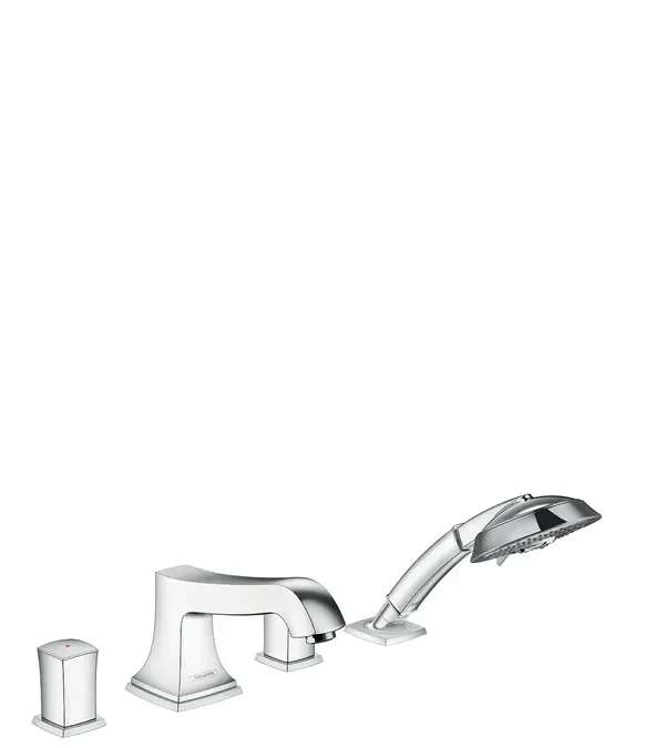 Gyors szállítás Hansgrohe Metropol Classic 4-lyukú peremre szerelhető kádcsaptelep króm 31315 000 (31315000)Hansgrohe