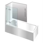 Varioglass Globus 603 90x150 cm-es kádparaván, bronz üvegVarioglass Outlet