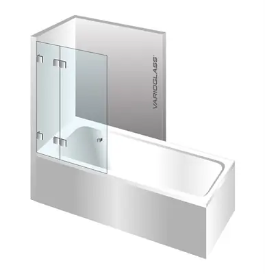 Varioglass Globus 603 90x150 cm-es kádparaván, bronz üvegVarioglass Outlet