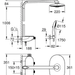 Különleges ajánlat Grohe Rainshower SmartControl 360 Duo zuhanyrendszer termosztátos csapteleppel 26250 000 (26250000)Grohe