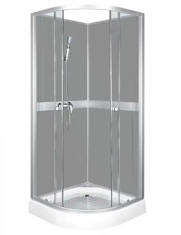 Kerra CLASSIC íves zuhanykabin szürke hátfallal, több méretben, Méret: 80x80 cmKerra Vedd meg online