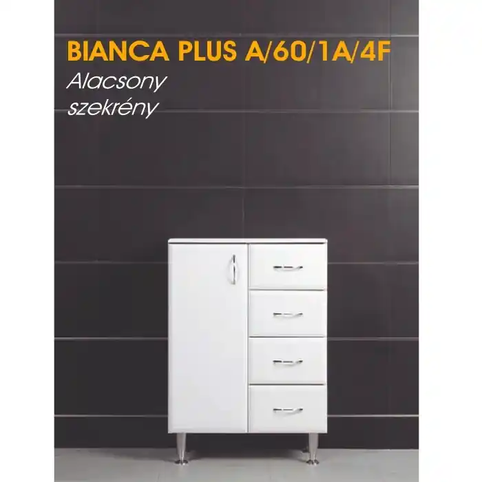 Nézd meg most Vertex Bianca Plus alacsony 60 szekrény egy ajtóval és négy fiókkalVertex