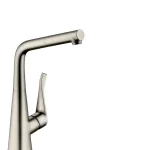 Szuper akció Hansgrohe M7114-H320 egykaros konyhai csaptelep 320 kihúzható kifolyóval, rozsdamentes acél hatású 73812800Hansgrohe