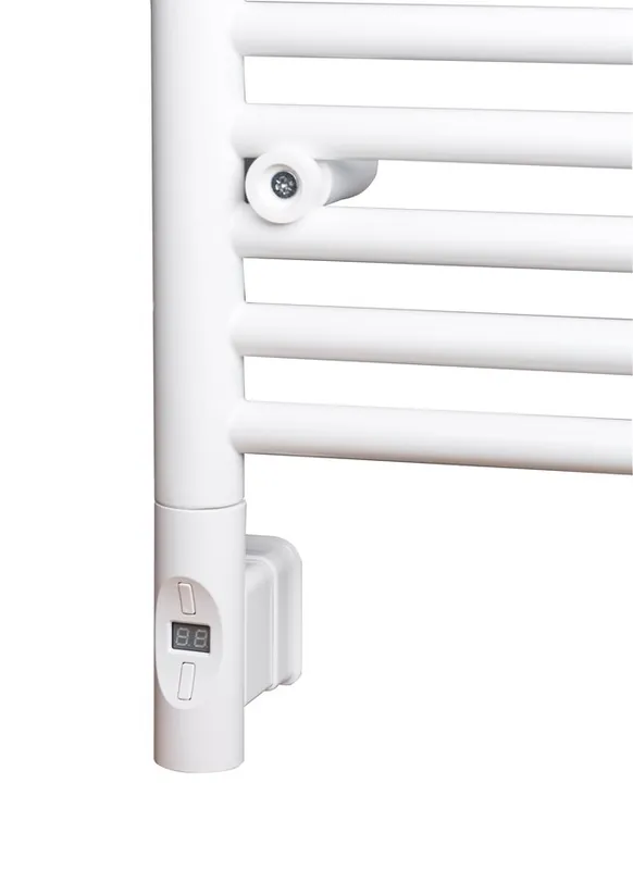 Árengedmény Sapho elektromos termosztátos fűtőpatron radiátorhoz, távirányítóval, 900W, kerek, fehér (HVO-900)Sapho