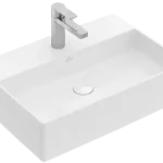 Biztonságos fizetés Villeroy & Boch Memento 2.0 60x42 cm ráültethető mosdó túlfolyó nélkül CeramicPlus felülettel 4A0761R1 (4A07 61 R1)Villeroy & Boch