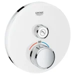 Vásárlói kedvenc GROHE Grohtherm SmartControl termosztátos színkészlet, fehér üveg 29150LS0Grohe