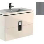 Kolo Twins 80-as mosdószekrény két fiókkal, ezüst grafit 89554Kolo Prémium