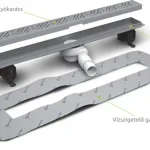 Vedd meg most Radaway rozsdamenetes zuhanyfolyóka 95 cm, Steel ráccsal 5L095A+5R095SRadaway