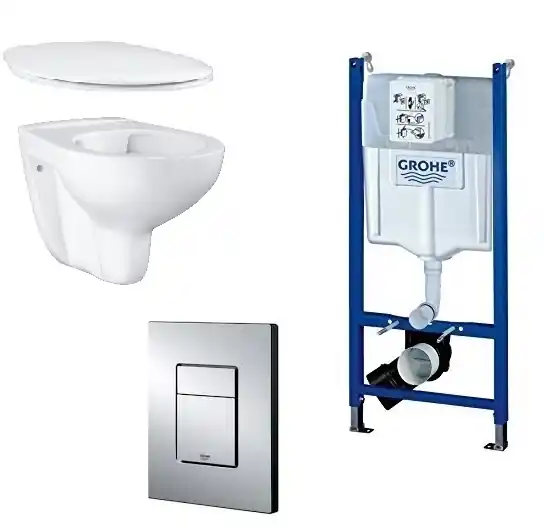 Grohe Rapid SL Projekt falsík alatti wc tartály komplett szett SZP-GR14 (38840000, 38732000, 39427000, 39492000)Grohe Alacsony ár