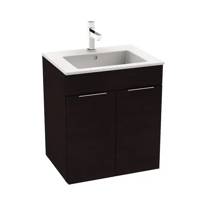 Biztonságos vásárlás Jika Cube alsószekrény 55x43 cm-es mosdóval, sötét tölgy H4536111763021Jika
