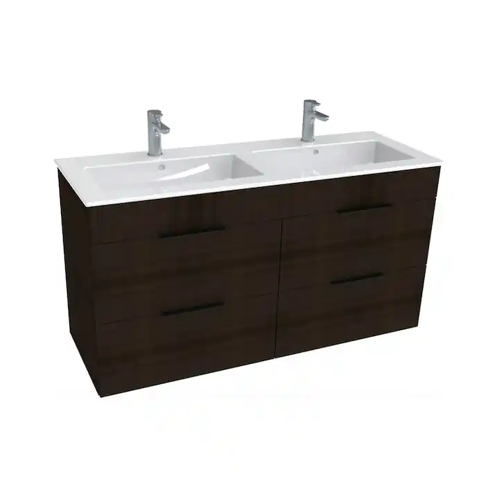 Biztonságos fizetés Jika Cube alsószekrény 120x43 cm-es mosdóval, sötét tölgy H4536621763021Jika