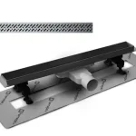 Gyors kiszállítás Radaway SLIM 85 cm-es rozsdamentes zuhanyfolyóka Rain ráccsal 5L085S + 5R085SRRadaway