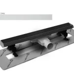 Csak ma Radaway SLIM 95 cm-es rozsdamentes zuhanyfolyóka Fehér üveg ráccsal 5L095S + 5R095SGWRadaway