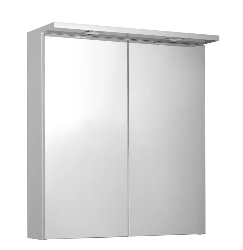 Gyors szállítás Sapho AQUALINE KAWA 60x70cm tükrösszekrény LED világítással, fehér WGL60Aqualine