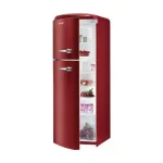Gorenje szabadonálló felülfagyasztós hűtőszekrény, old timer, A++, burgundi vörös, balos RF60309ORLGorenje Outlet