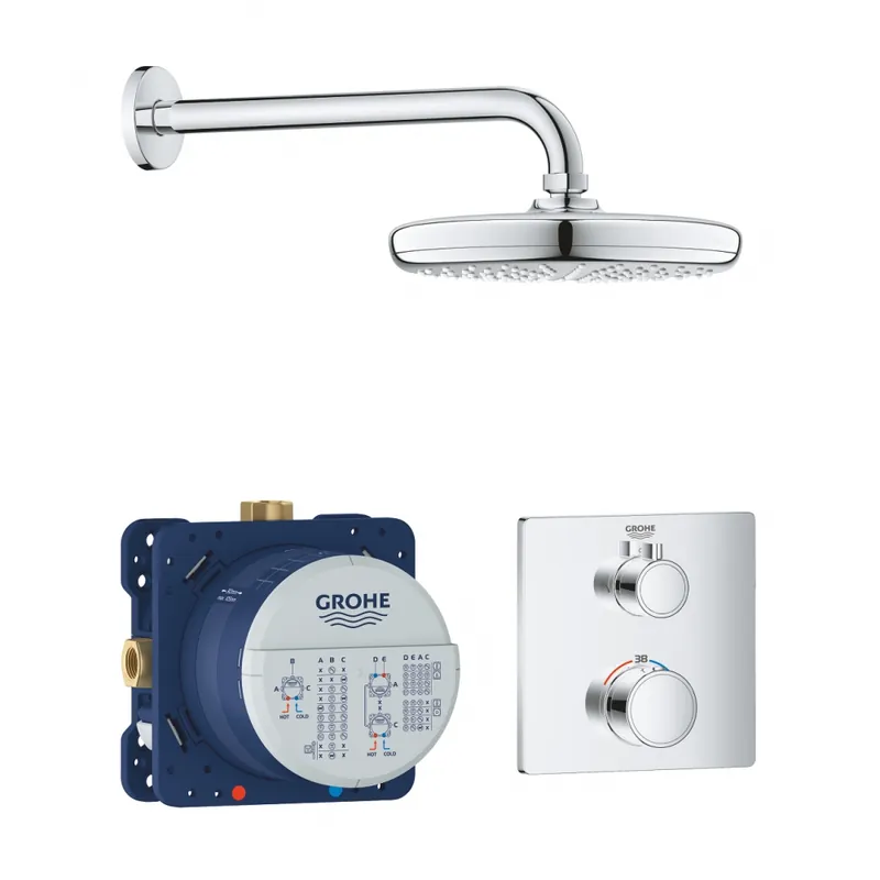 Népszerű Grohe Grohtherm Tempesta 210 falsík alatti zuhanyszett 34728000Grohe