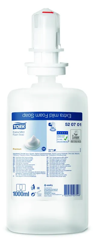 Azonnal elérhető Tork extra kézkímélő habszappan 520701Tork