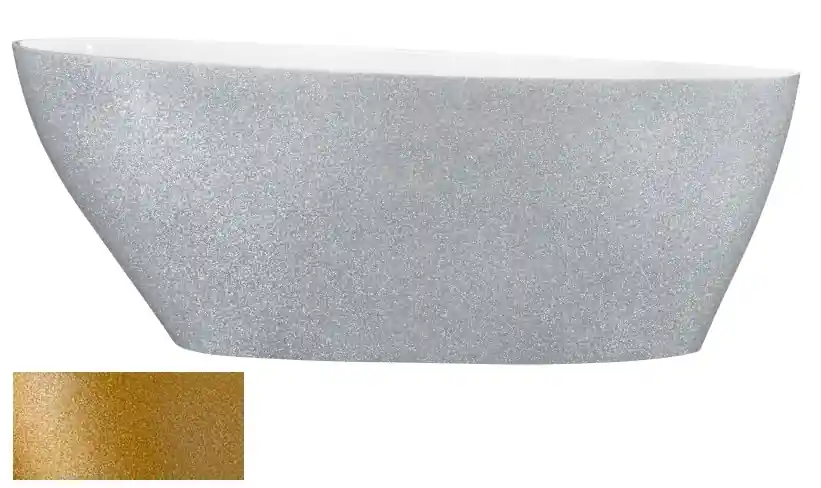 Akció Besco Goya Glam 160x70 szabadonálló kád, goldBesco