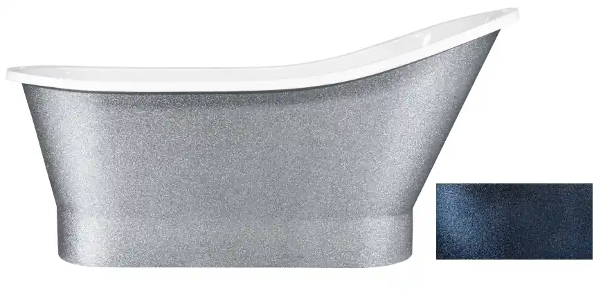 Kedvezmény Besco Gloria Glam 150x66 cm szabadonálló kád, graphiteBesco