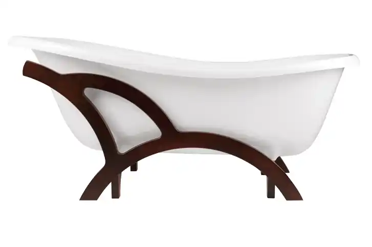 Besco Otylia 170x77 cm szabadonálló kád, fa keret lábBesco Árengedmény