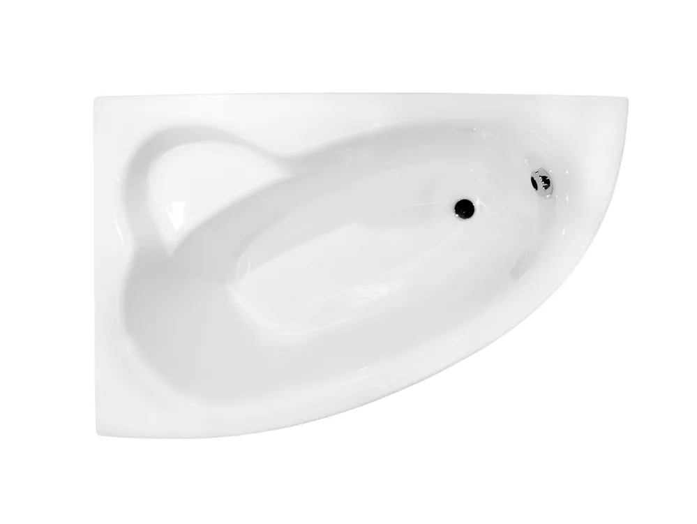 Olcsóbb Besco NATALIA 150x100 cm balos aszimmetrikus kád, fehér WAN-150-NLBesco