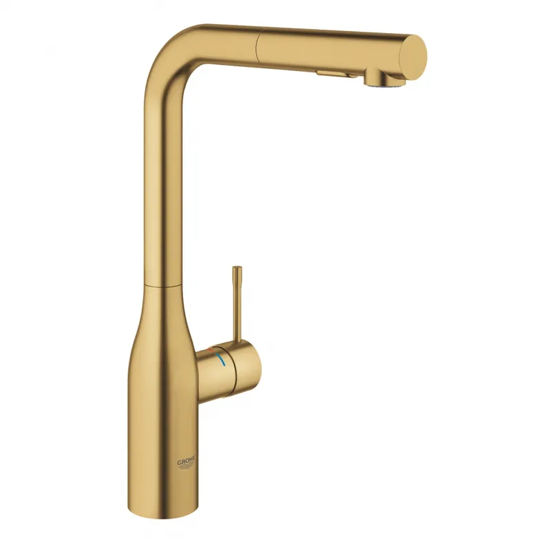 Outlet Grohe Essence egykaros mosogató csaptelep kihúzható zuhanyfejjel, brushed cool sunrise 30270GN0Grohe