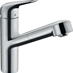 Olcsóbb Hansgrohe Focus M42 Egykaros konyhai csaptelep kihúzható kifolyóval, króm 71814000Hansgrohe