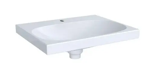 Azonnal elérhető Geberit Acanto 60x48,2 cm mosdó rejtett túlfolyóval, és szelepfedéllel 500.629.01.2Geberit