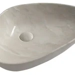 Árengedmény Sapho DALMA kerámiamosdó, 58,5x39x14cm, bézs márvány MM227Sapho