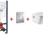Grohe Rapid SL Projekt falsík alatti wc tartály komplett szett SZP-GR27 (38840000, 38732000, Roca-A346477000, Roca-A801470004)Grohe Gyors szállítás