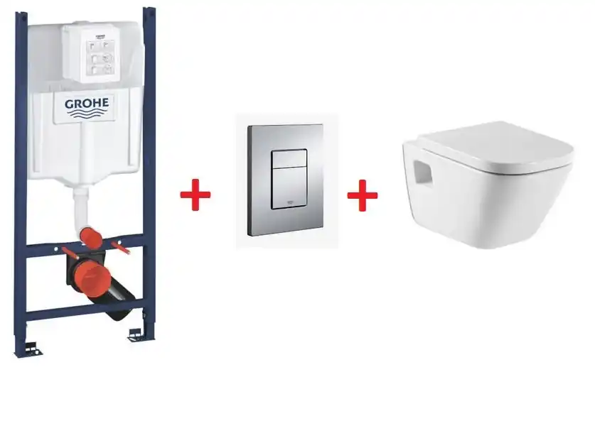 Grohe Rapid SL Projekt falsík alatti wc tartály komplett szett SZP-GR27 (38840000, 38732000, Roca-A346477000, Roca-A801470004)Grohe Gyors szállítás