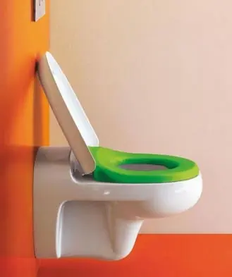 Laufen Florakids gyerek wc-hez ülőke lassú záródású fehér/zöld H8910310720001Laufen Olcsóbb