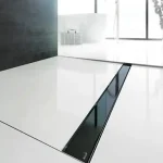 Kedvezmény ALCA (Alcaplast) GLASS GL1204-750 Rács a zuhanyfolyókához, üveg-feketeAlcaplast