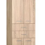 AQUALINE ZOJA állószekrény fiókkal, 50x184x29cm, platina tölgy 51296Aqualine Csak ma