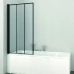 Outlet Sanotechnik egyrészes kádparaván 140x80 cm, fekete E1480BSanotechnik