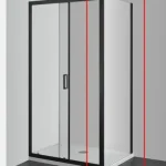 Sanotechnik ELITE BLACK 1 zuhanyfal, 80 cm F80BSanotechnik Prémium