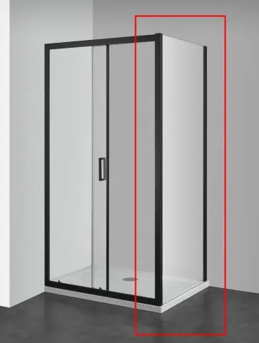 Sanotechnik ELITE BLACK 1 zuhanyfal, 80 cm F80BSanotechnik Prémium