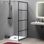 Árcsökkenés Sapho CURE BLACK fix zuhanyfal, 900mm, matt fekete CB90Sapho