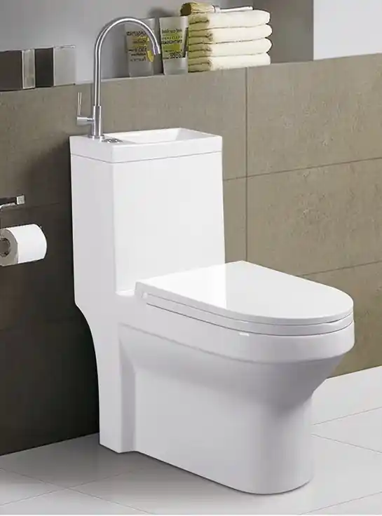 Expressz kézbesítés AQUALINE HYGIE monoblokkos WC, ülőkével, mosdóval PB104Aqualine