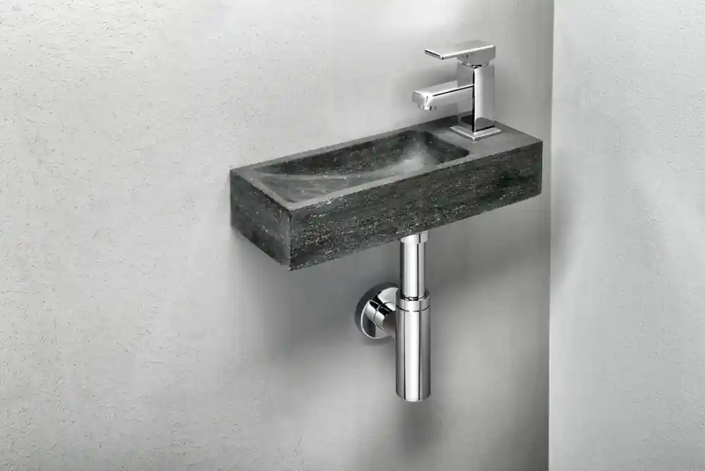 Újdonság Sapho BLOK kőmosdó, 38x8x14cm, fekete antracit 2401-31Sapho